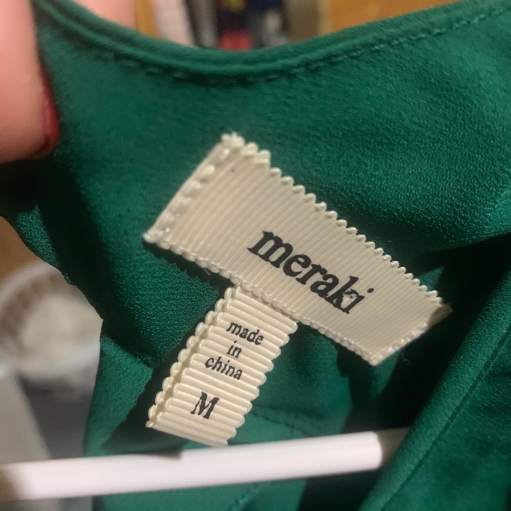 Emerald tank with gold detail